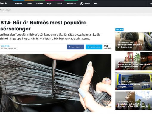 Poängmässigt delad 3:e plats på Malmös mest populära salonger!